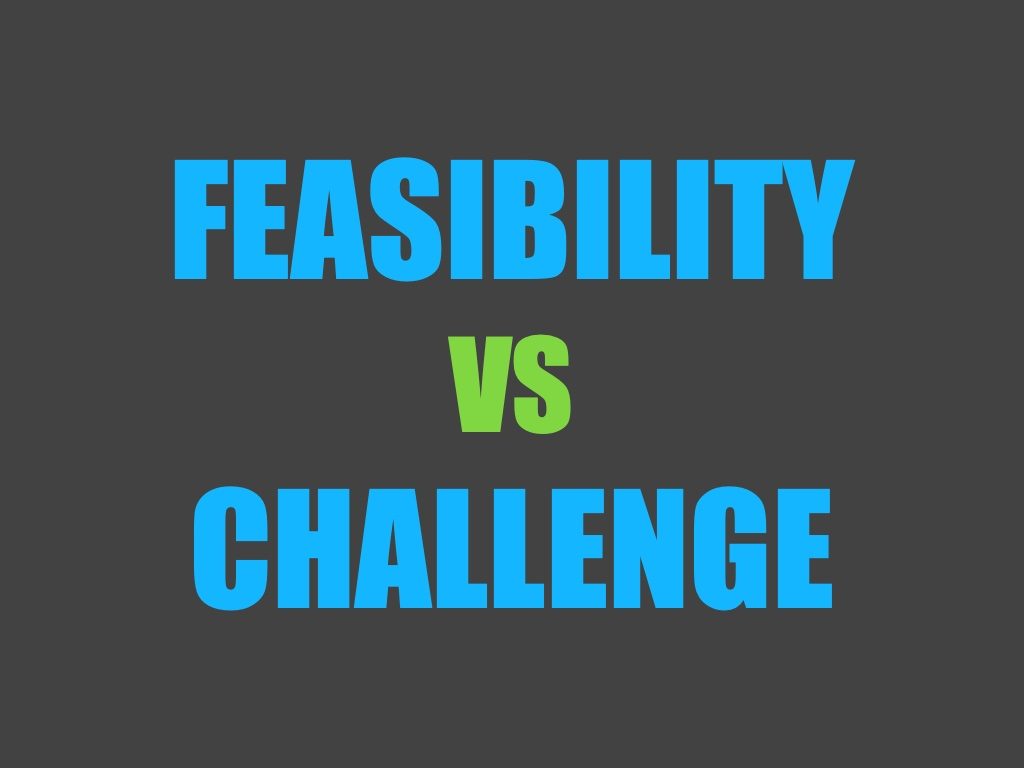 Feasible projects versus challenge projects