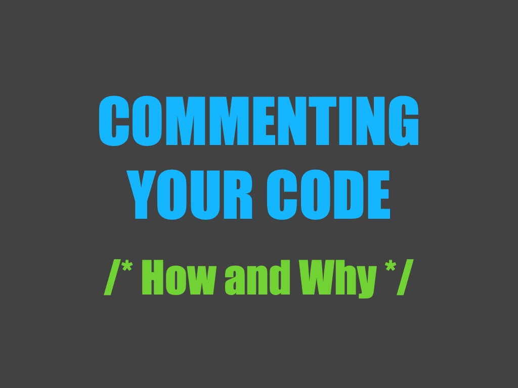 commenting your code in php