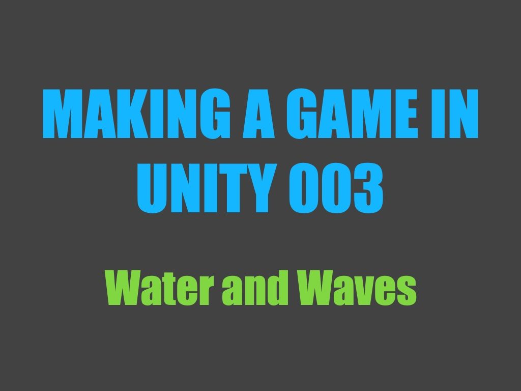 Making a game in Unity 003