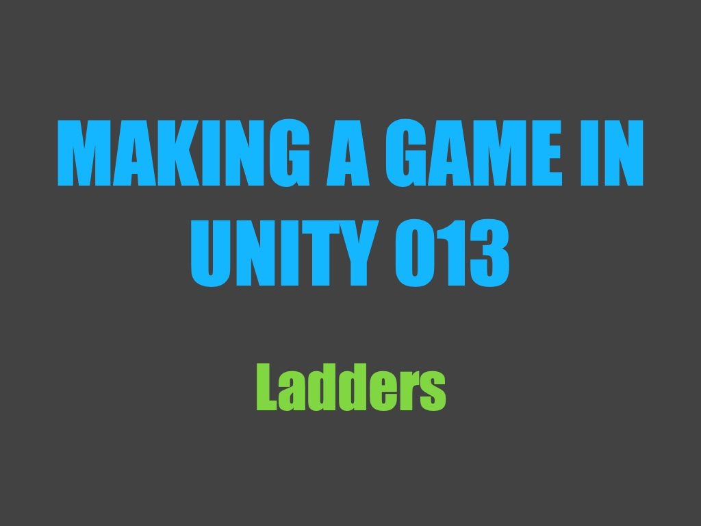 Making a game in Unity 013