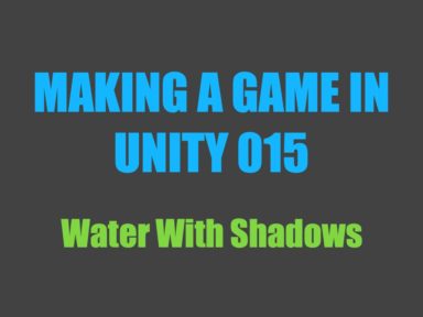 Making a game in Unity 015