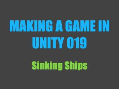 Making a game in Unity 019