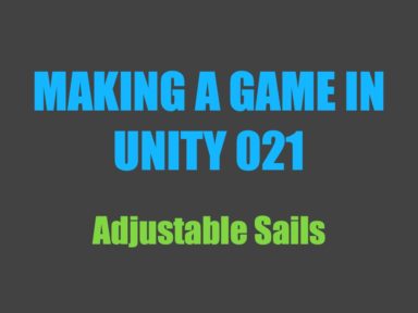 Making a game in Unity 021